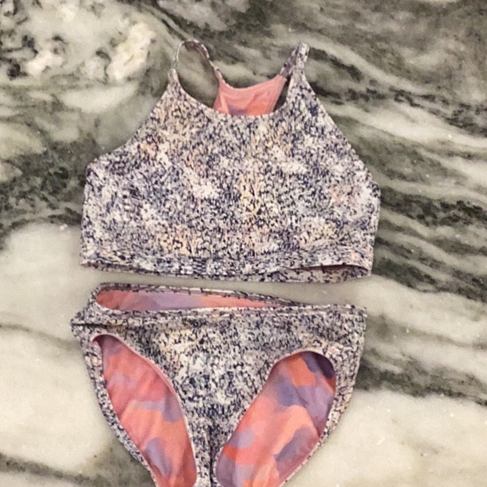 Girls large reversible athleta bathing suit
